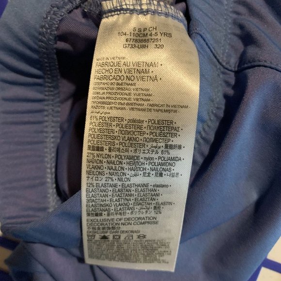 Nike Leggings Girls 6X Royal Blue Dri-Fit Stretch Elastic‎ Waist Pull-On 7381 - Picture 3 of 5